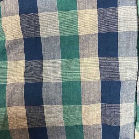 Ben Sherman Blue / Green Plaid Button Down Short Sleeve Shirt - Picture 9 of 10